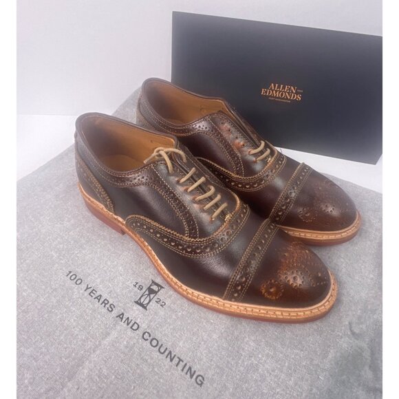 Strandmok Wingtip Cap-toe Oxford with Dainite Rubber Sole Mens 6.5 E - Picture 4 of 14